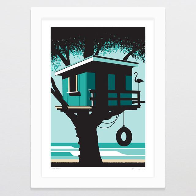 Tree Bach Art Print-Glenn Jones Art