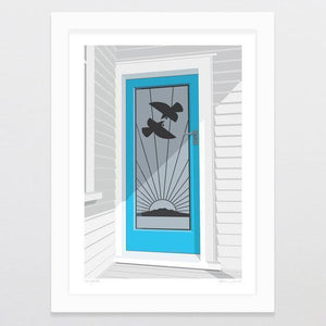 Tui Door Art Print-Glenn Jones Art