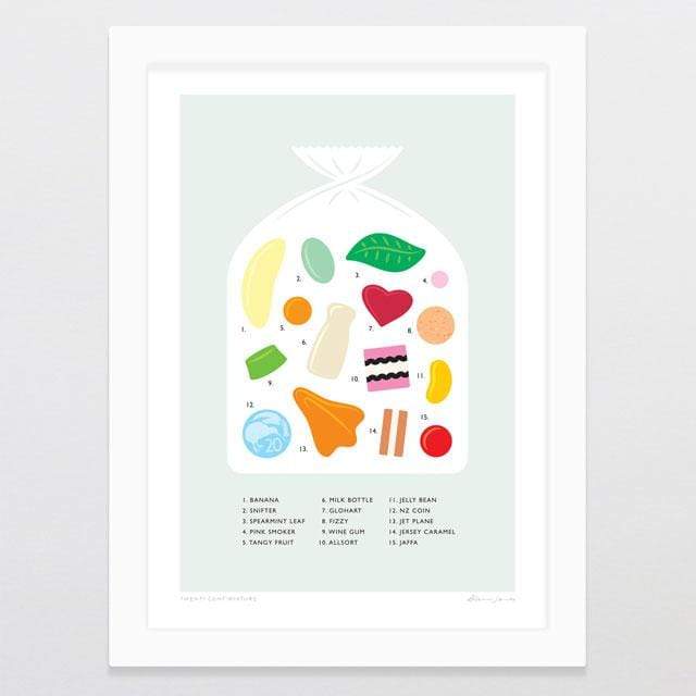 Glenn Jones Art Twenty Cent Mixture Art Print Art Print A4 Print / White Frame