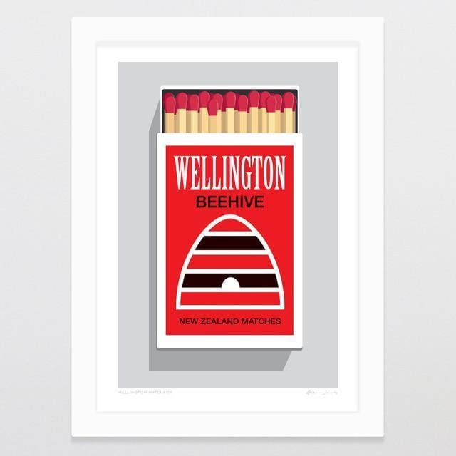 Wellington Matchbox Art Print-Glenn Jones Art