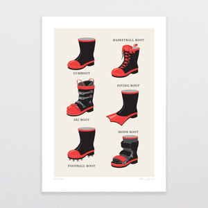 Glenn Jones Art Boots On Art Print Art Print A4 / Unframed