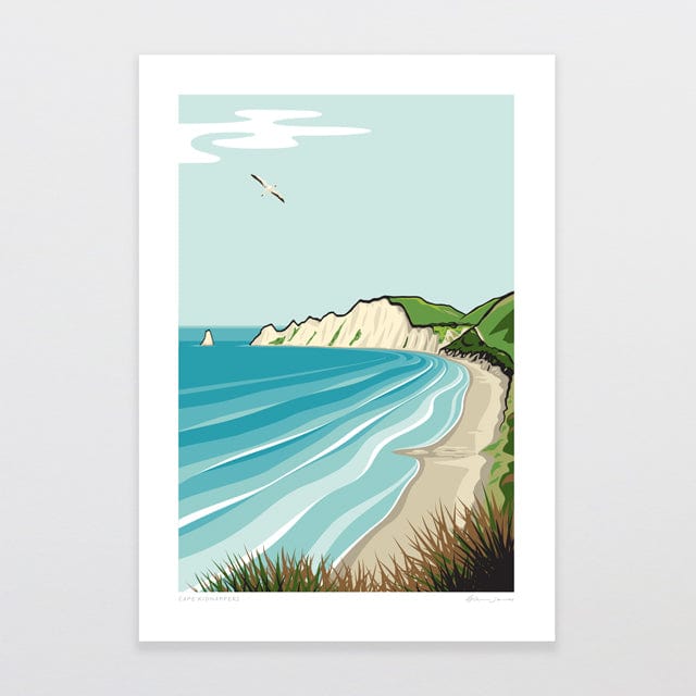 Glenn Jones Art Cape Kidnappers Art Print Art Print A4 / Unframed