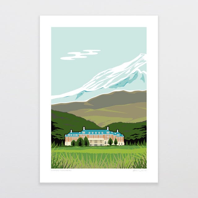 Glenn Jones Art Chateau Tongariro Art Print Art Print A4 / Unframed