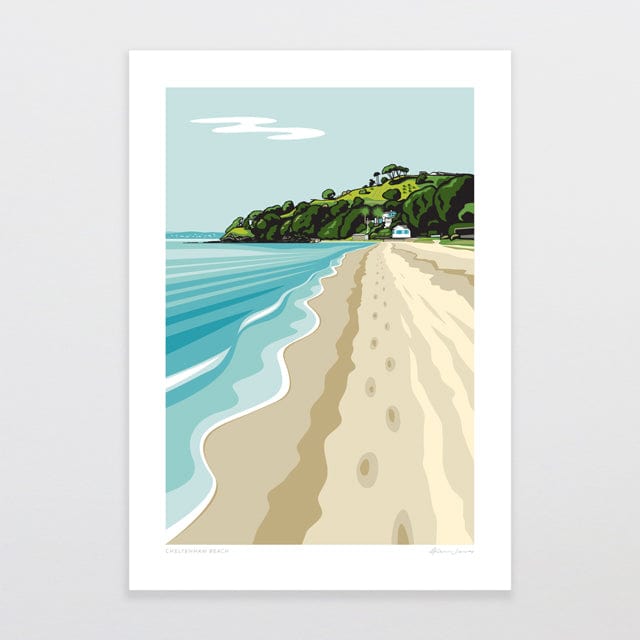 Glenn Jones Art Cheltenham Beach Art Print Art Print A4 / Unframed