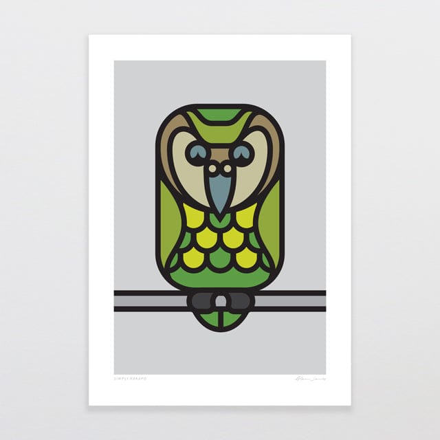 Glenn Jones Art Simply Kakapo Art Print Art Print A4 / Unframed
