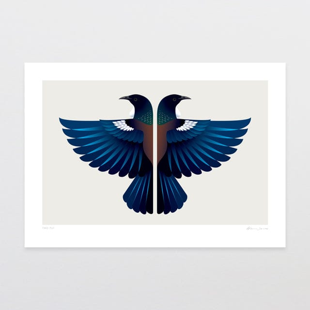 Glenn Jones Art Two Tui Art Print Art Print A4 / Unframed