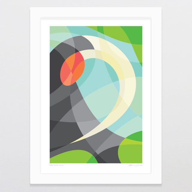 Glenn Jones Art Abstract Huia Art Print Art Print A4 / White