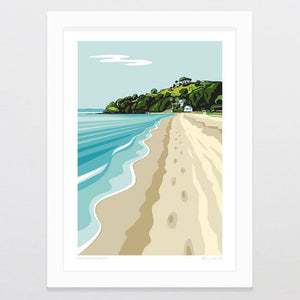 Glenn Jones Art Cheltenham Beach Art Print Art Print A4 / White