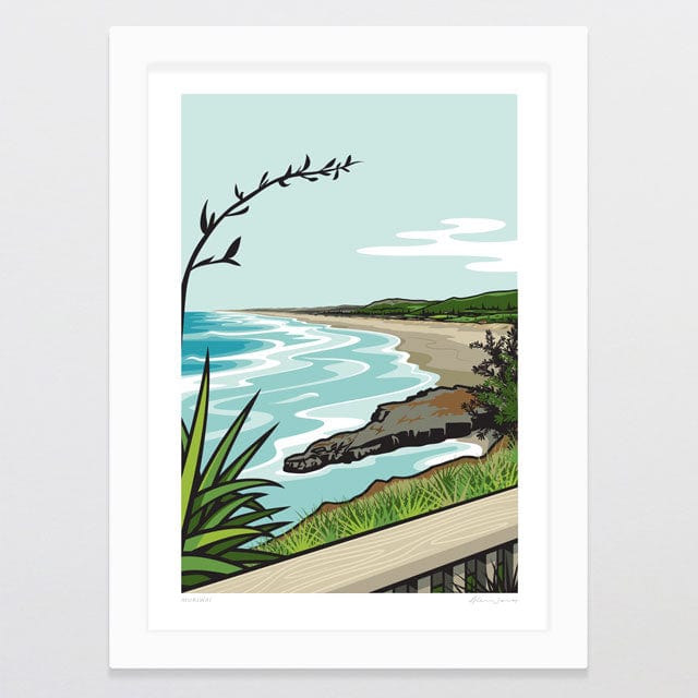 Glenn Jones Art Muriwai Art Print Art Print A4 / White