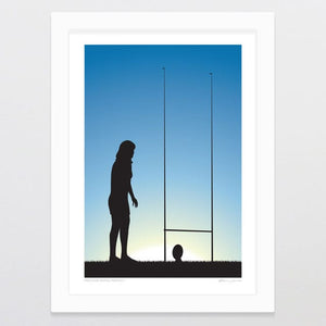 Glenn Jones Art Practice Makes Perfect - Rugby Girl Art Print Art Print A4 / White