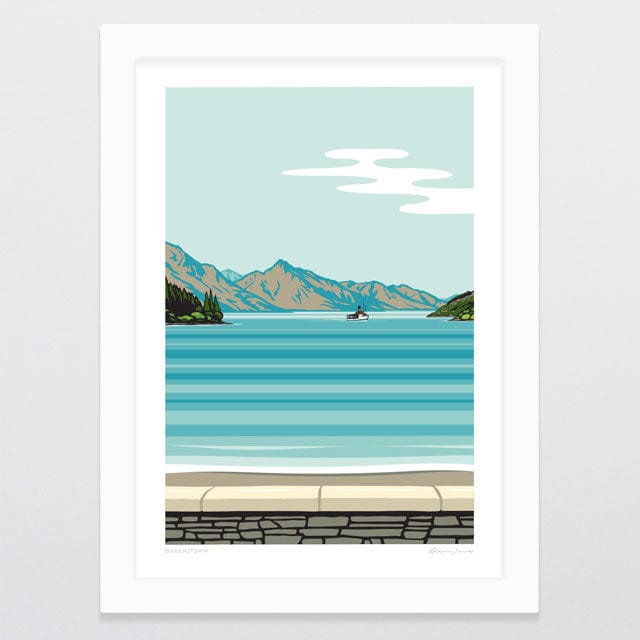 Glenn Jones Art Queenstown Art Print Art Print A4 / White