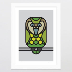 Glenn Jones Art Simply Kakapo Art Print Art Print A4 / White