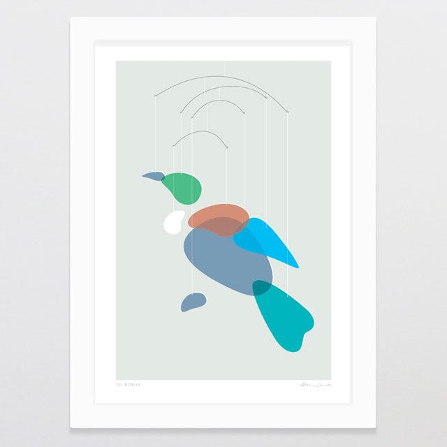 Glenn Jones Art Tui Mobile Art Print Art Print A4 / White