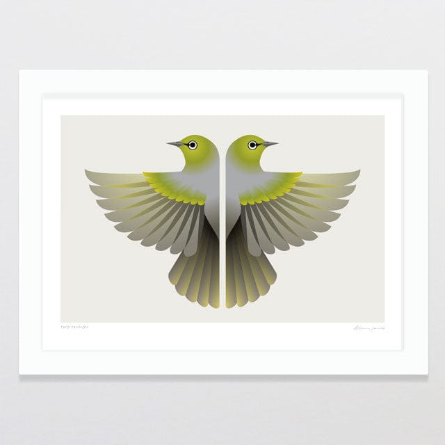 Glenn Jones Art Two Tauhou Art Print Art Print A4 / White