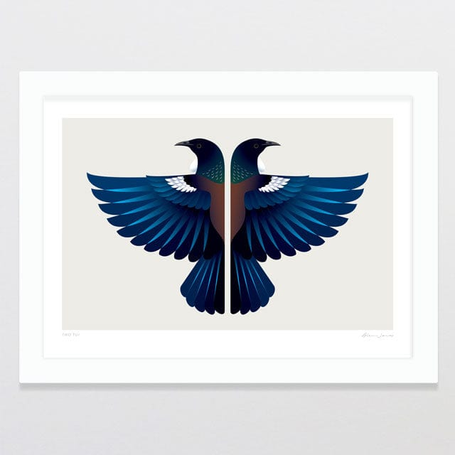 Glenn Jones Art Two Tui Art Print Art Print A4 / White