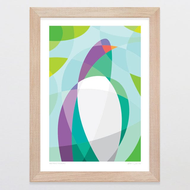 Glenn Jones Art Abstract Kereru Art Print Art Print