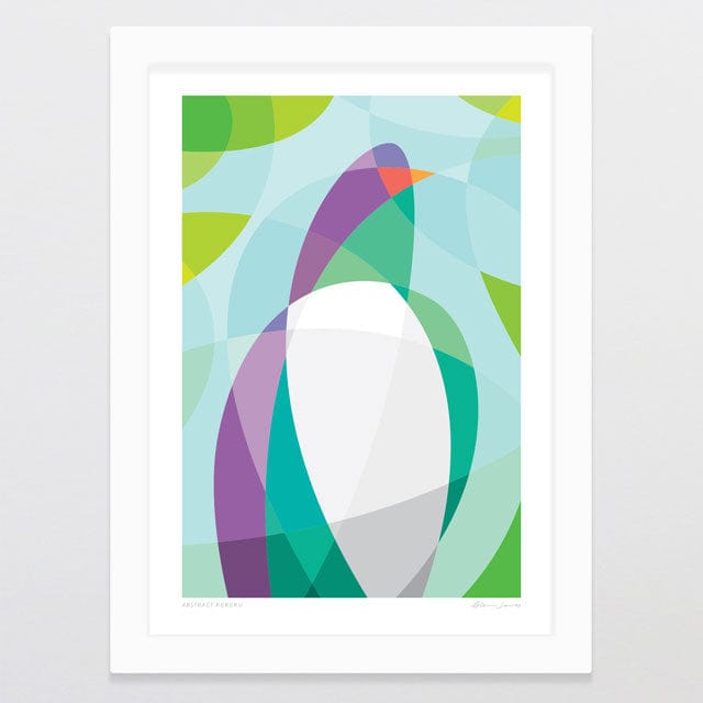 Glenn Jones Art Abstract Kereru Art Print Art Print