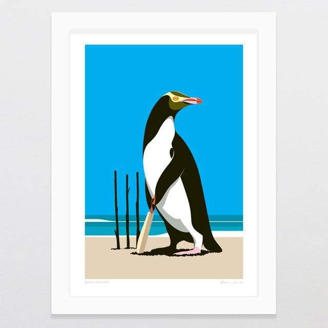 Glenn Jones Art Beach Cricket Art Print Art Print