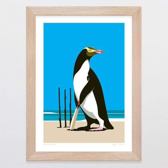 Glenn Jones Art Beach Cricket Art Print Art Print