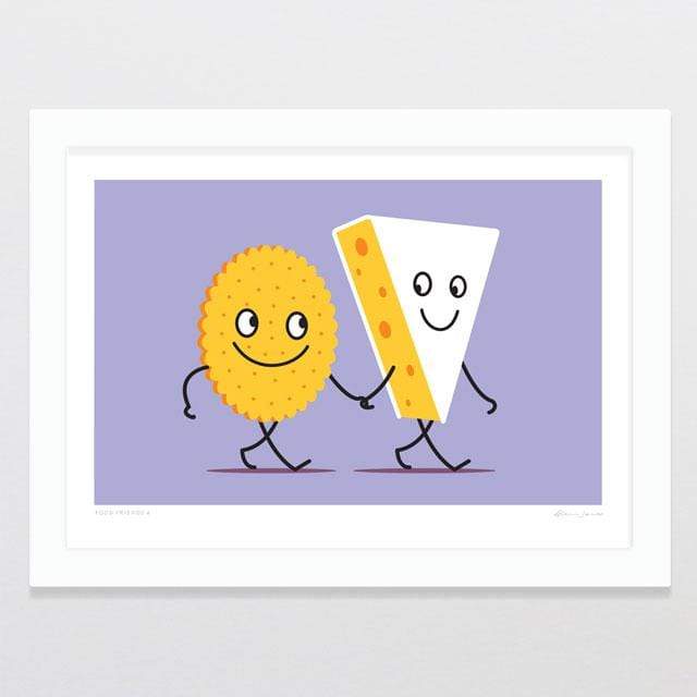 Glenn Jones Art Food Friends 4 - Cheese & Cracker Art Print Art Print