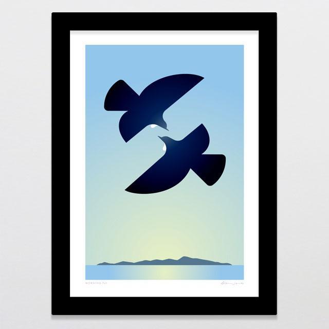 Morning Tui Art Print-Glenn Jones Art