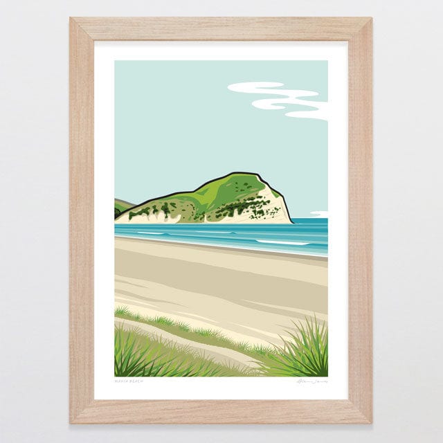 Glenn Jones Art Mahia Beach Art Print Art Print