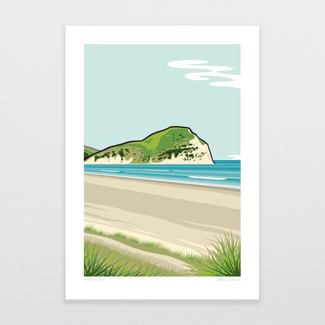 Glenn Jones Art Mahia Beach Art Print Art Print