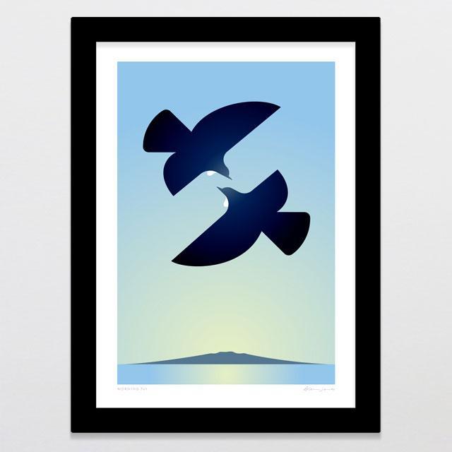 Morning Tui Art Print-Glenn Jones Art