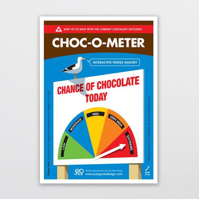 Choc-o-meter Fridge Magnet-Glenn Jones Art