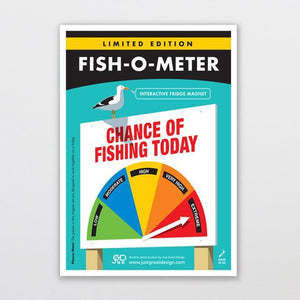 Fish-o-meter Fridge Magnet-Glenn Jones Art