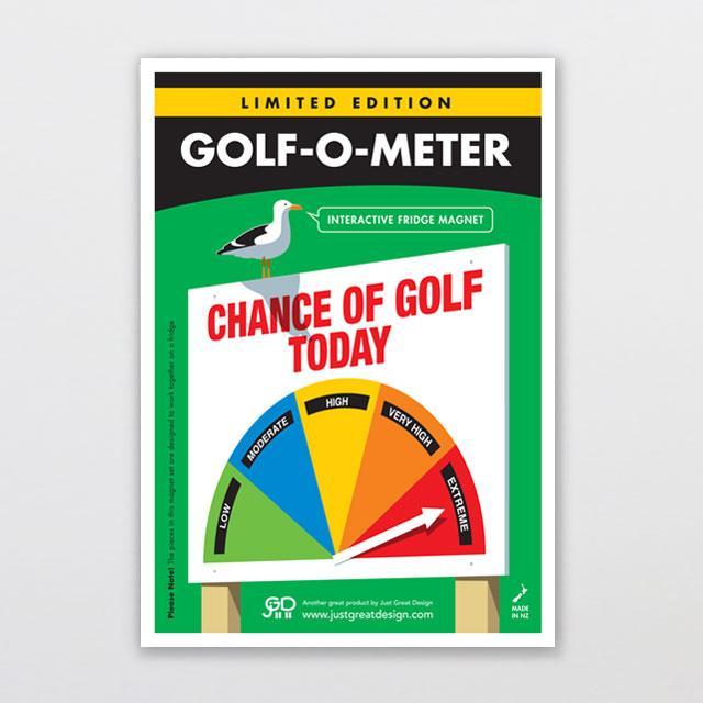 Golf-o-meter Fridge Magnet-Glenn Jones Art