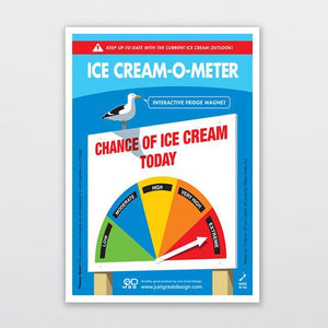 Ice Cream-o-meter Fridge Magnet-Glenn Jones Art