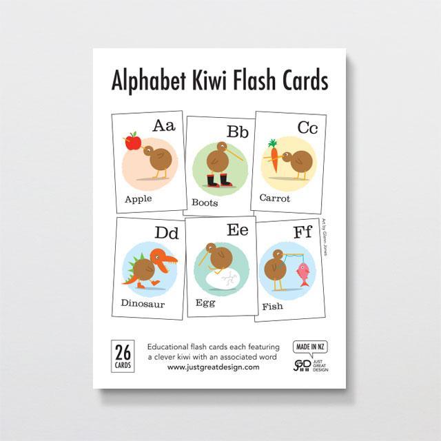 Alphabet Kiwi Flash Cards-Glenn Jones Art