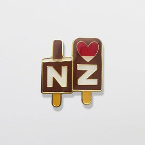 I Love NZ Enamel Pin-Glenn Jones Art