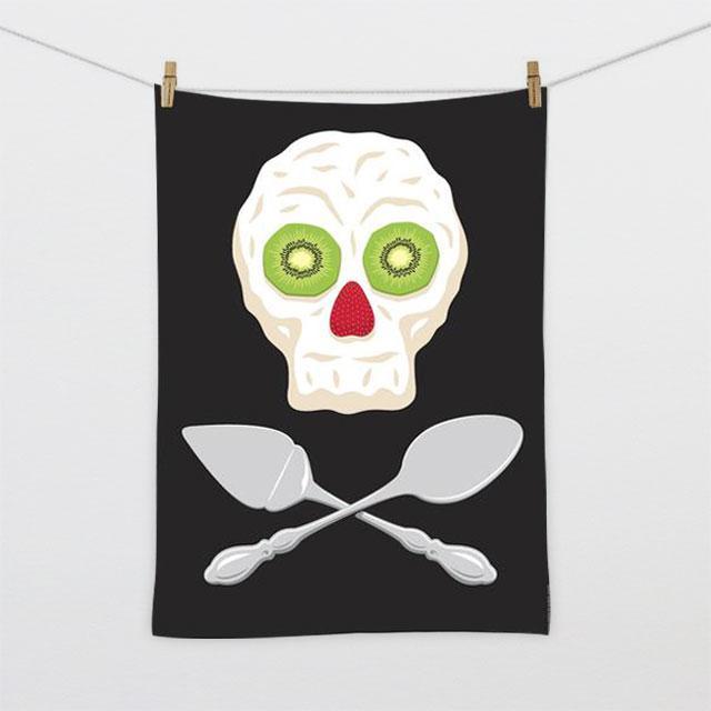 Pavlova Pirate Tea Towel-Glenn Jones Art